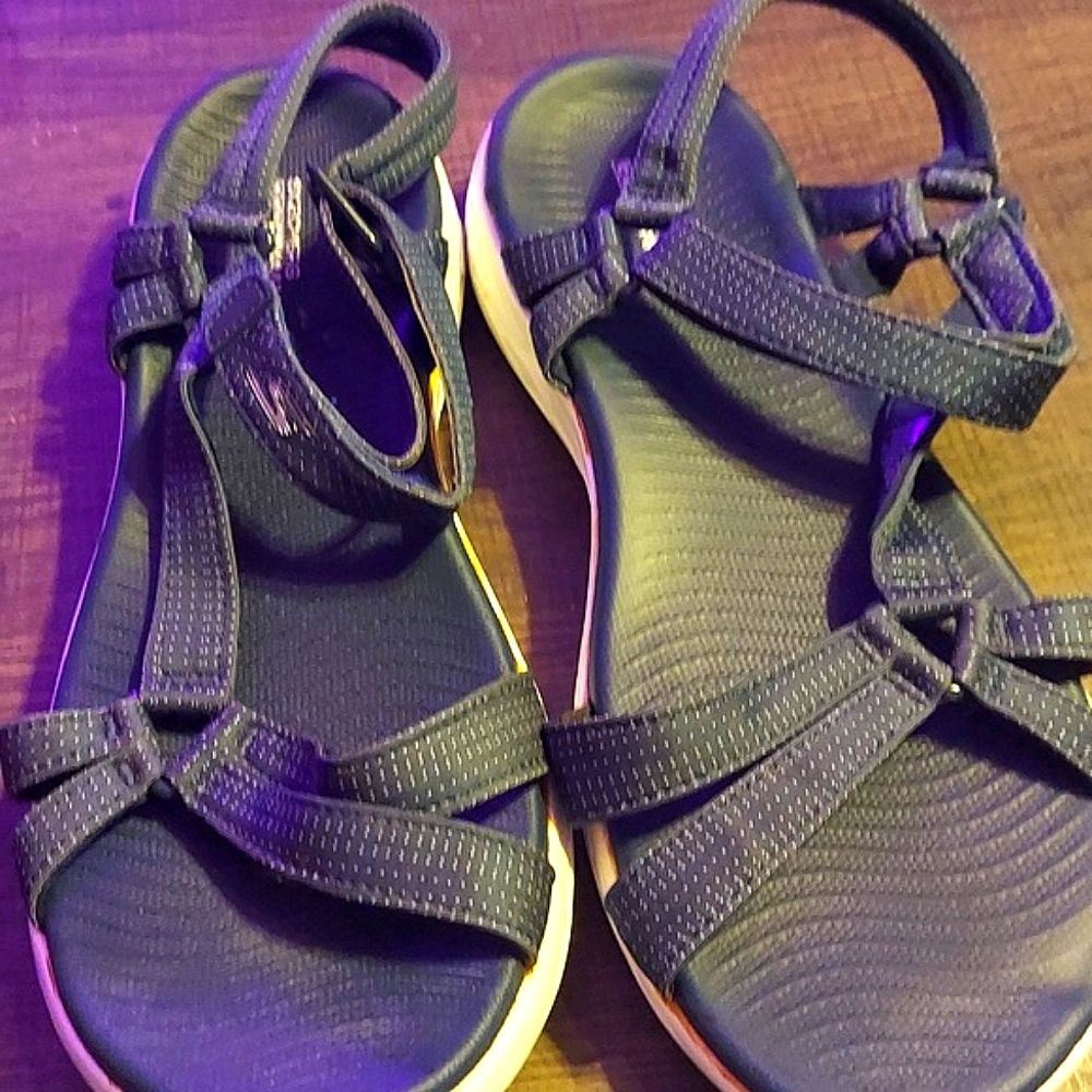 Skechers Sandals Navy Blue Women's 11 US Goga Max 5th Gen